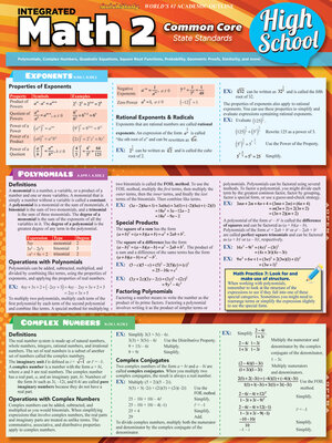 cover image of Math 2 Common Core 10th Grade